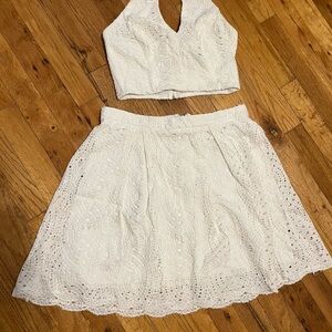Lace skirt and halter top set